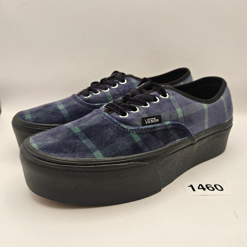 Vans Women's 9 Authentic Stackform Plaid Blue Pla… - image 1